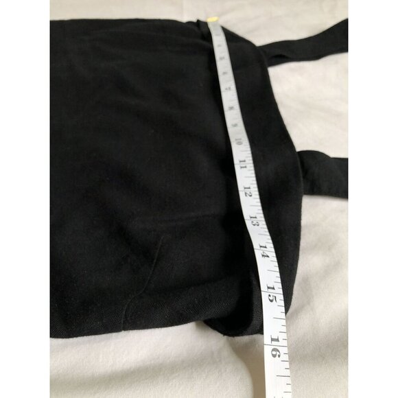 American Eagle Linen Blend Smocked Back Crop Tank Top XS Black Coastal Beach - Picture 7 of 8